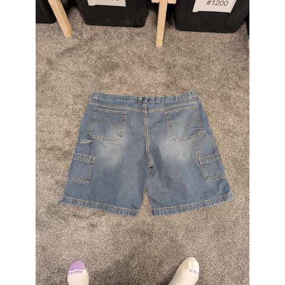 Faded Glory Mens Carpenter Denim Shorts Medium Wash Blue 46 117339 DFD-4749 - Picture 2 of 8